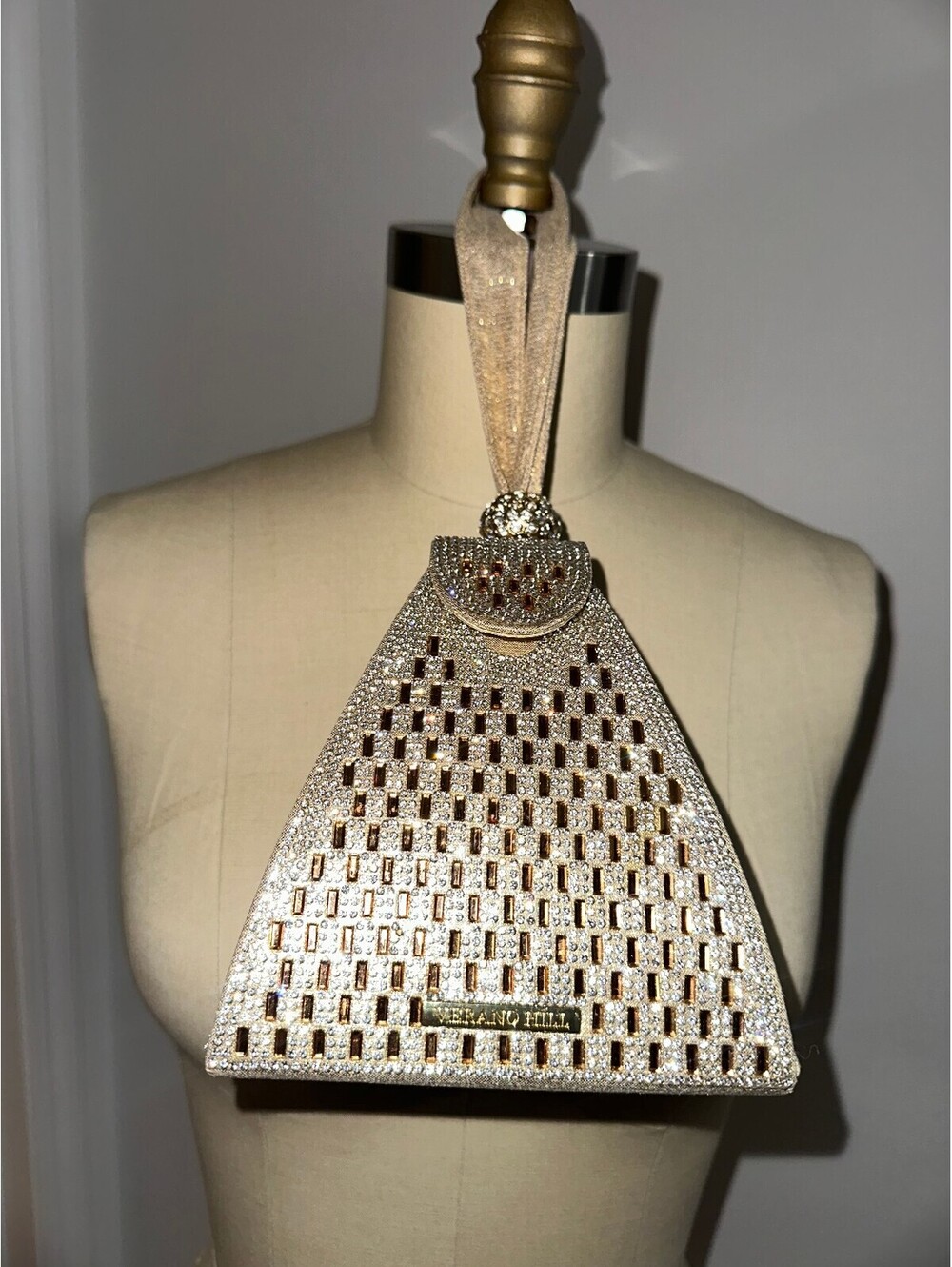 Verano Hill Crystal Pyramid Handbag